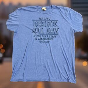 Golden Nugget Atlantic City Tshirt Drink All Day Size 2XL Blue Excellent Cobden